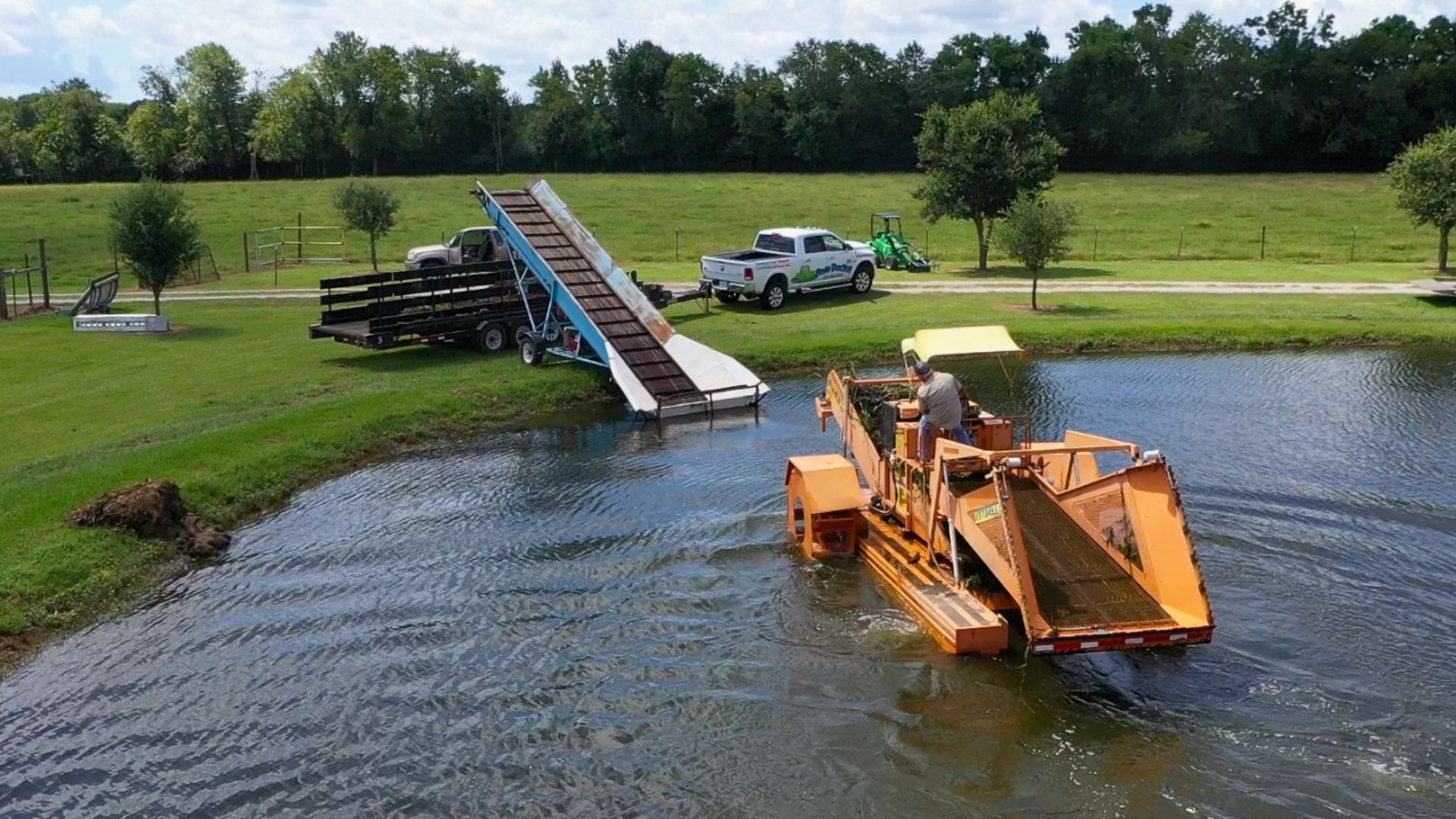 Pond Doctor equipment fleet in action