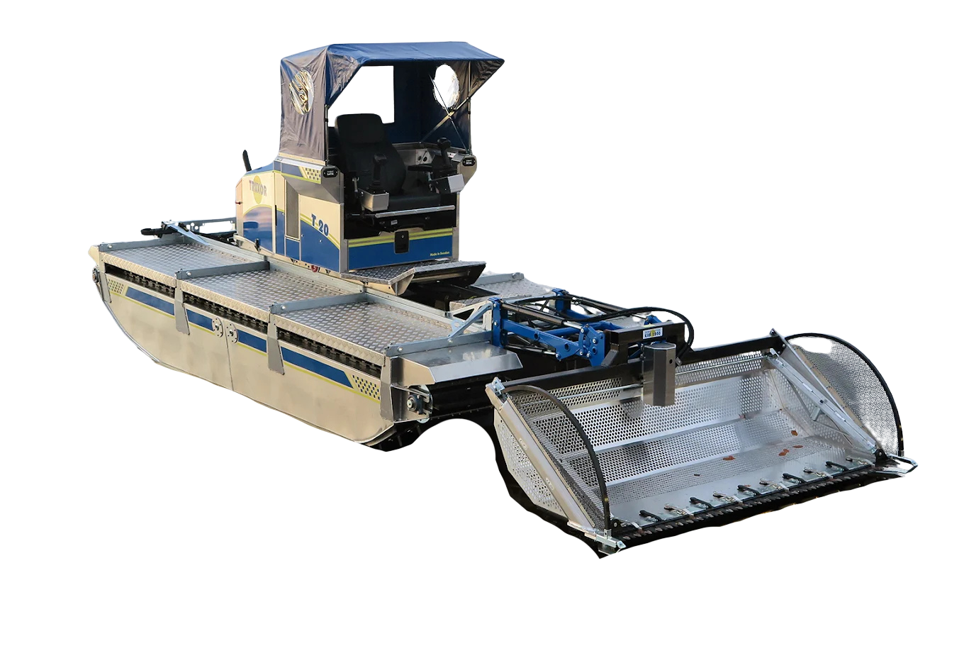 Truxor amphibious equipment for pond cleaning
